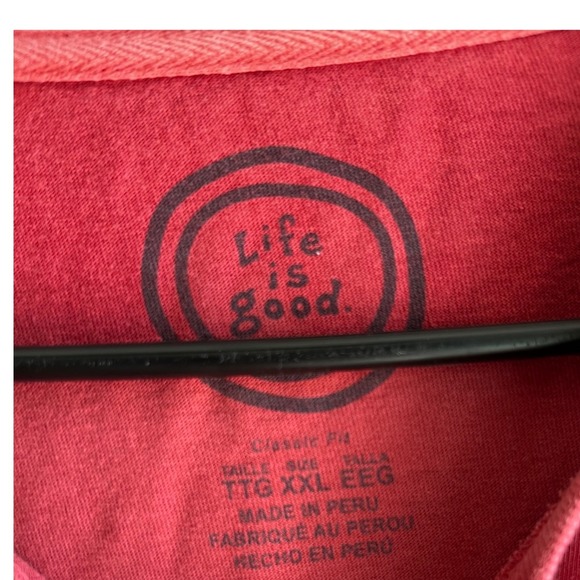 BUNDLE 2 Men Golf Tees XXL Life is Good and Mike Made this Maroon Novelty Casual - Picture 9 of 9